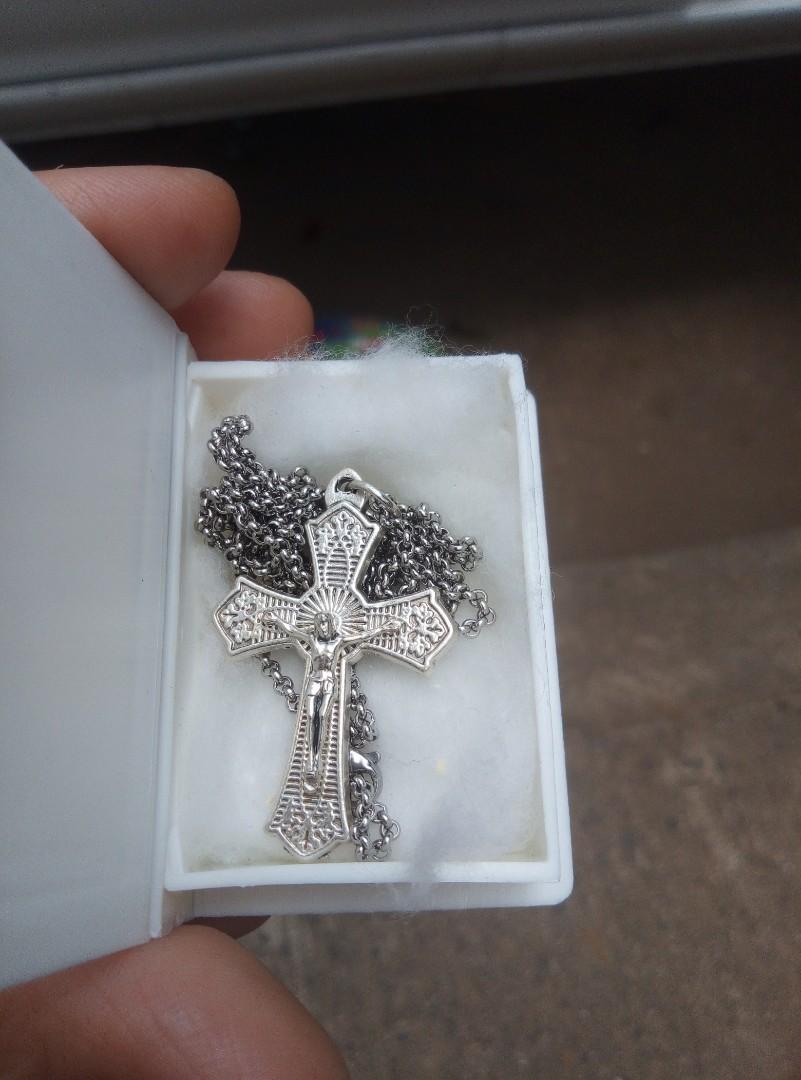 Blessed in Vatican Rome silver plated Italy cross pendant with stainless  steel necklace, Women's Fashion, Jewelry & Organizers, Necklaces on  Carousell