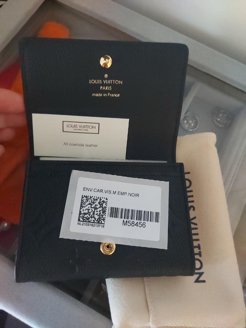 Louis Vuitton M81660 Business Card Holder, Black, One Size