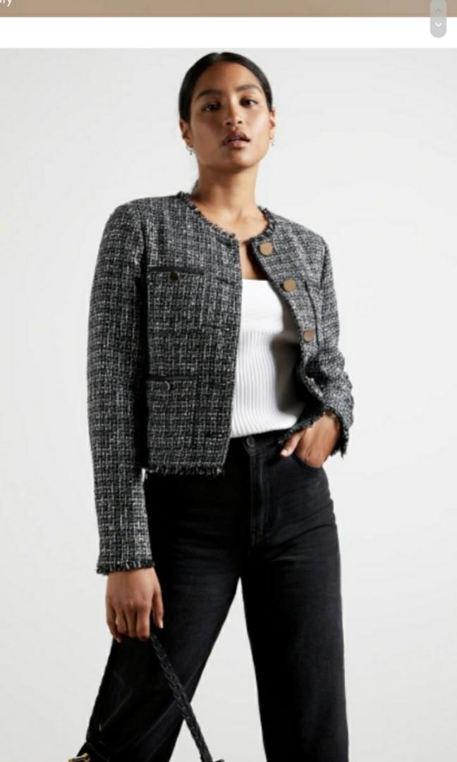 Ted baker top tweed jacket womens