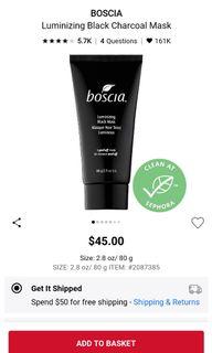 Boscia Luminizing Black Charcoal Mask