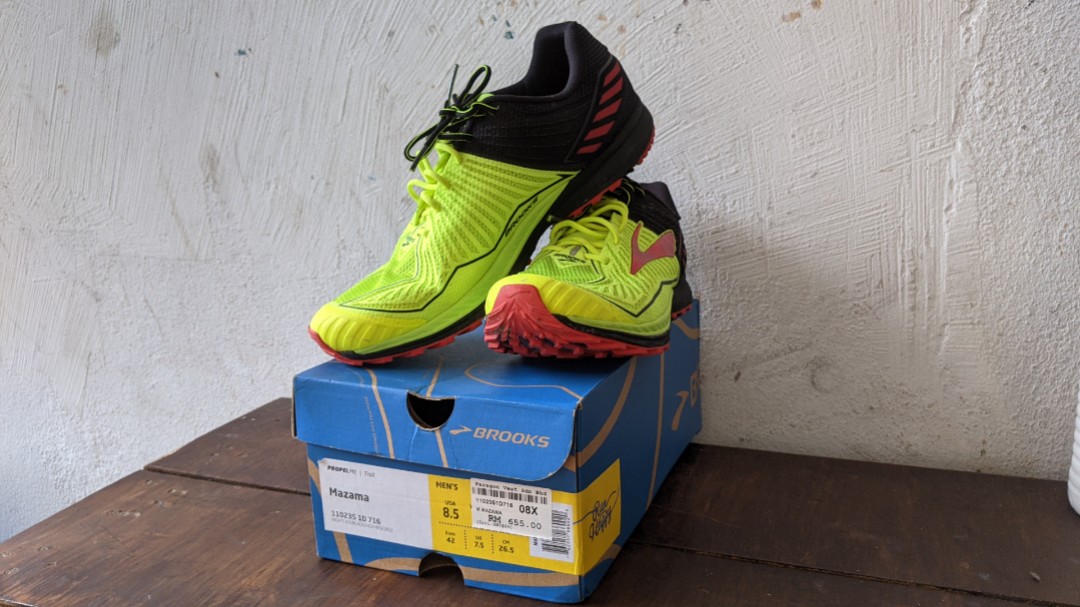 Brooks Mazama Trail Running Shoe UK7.5 US8.5 Men s Fashion