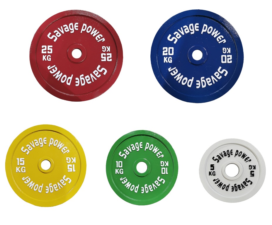 Calibrated Metal Weight Plates Powerlifting Savage Power with