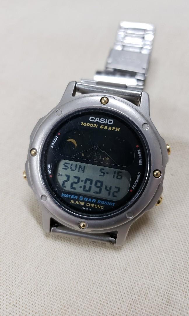 側面の画像追加しましたCASIO 832 GMW-61 stainless moon graph - 時計