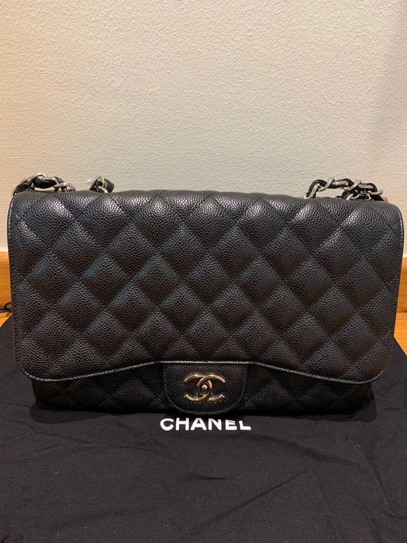 Chanel Classic Quilted Jumbo Single Flap Black Caviar – ＬＯＶＥＬＯＴＳＬＵＸＵＲＹ