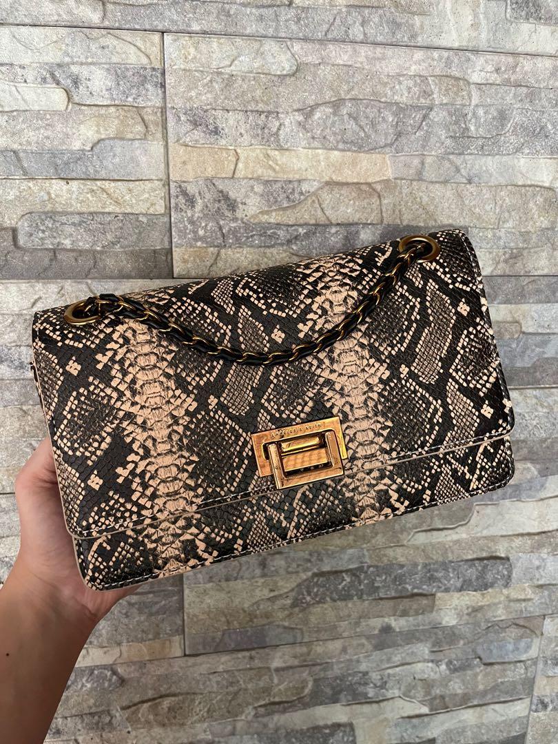 Snake print chain 2025 bag