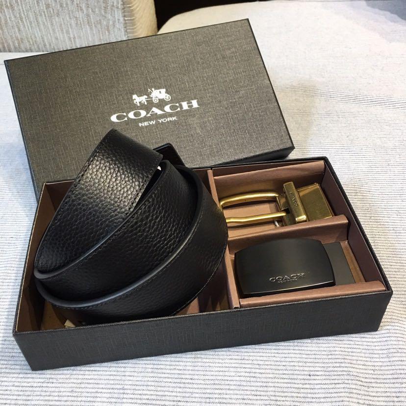 Coach deals leather belt