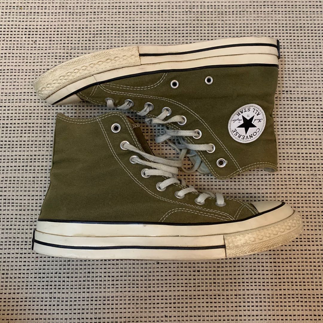 Converse high tops army cheap green