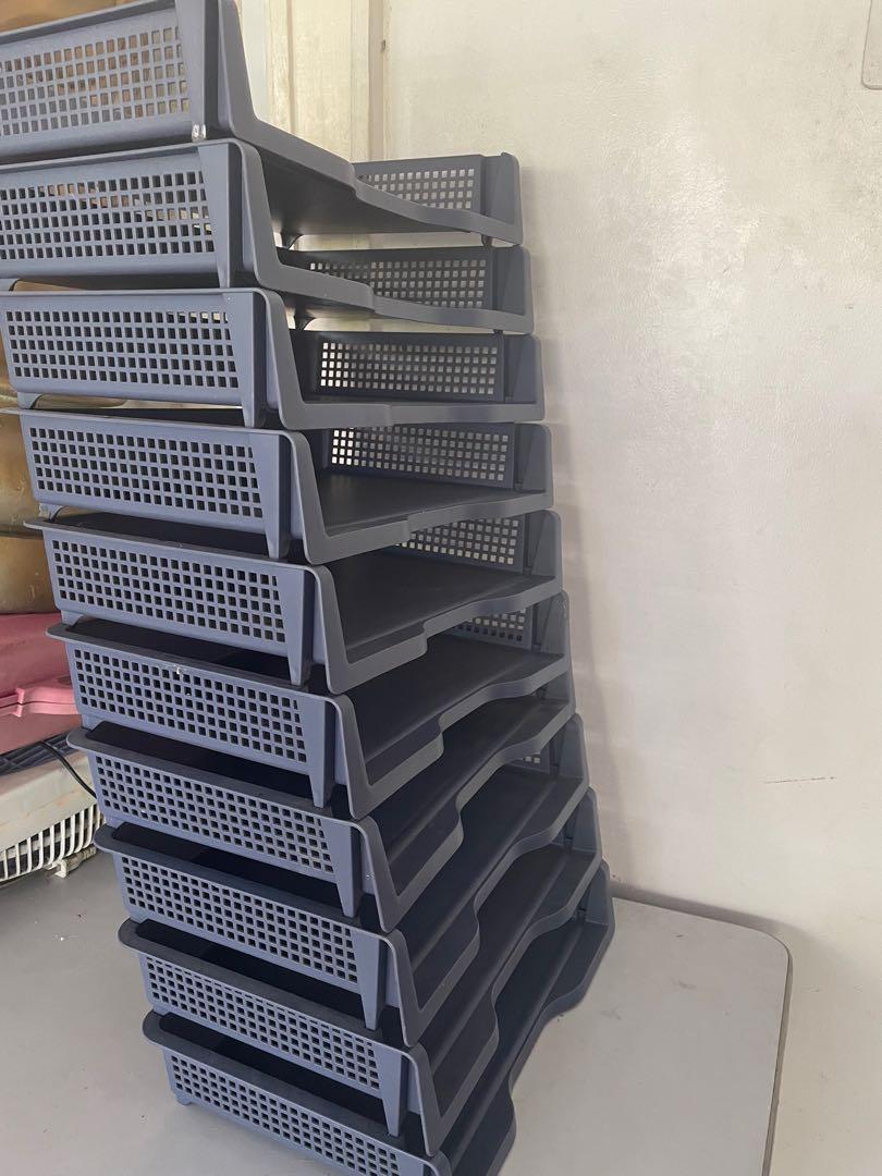 Daiso Stackable Desk organizer paper tray, Hobbies & Toys, Stationary & Craft, Stationery