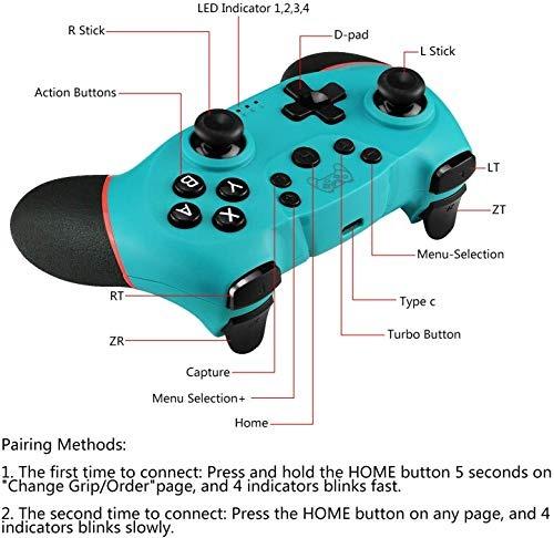Diswoe Wireless Pro Controller for Nintendo Switch Bluetooth