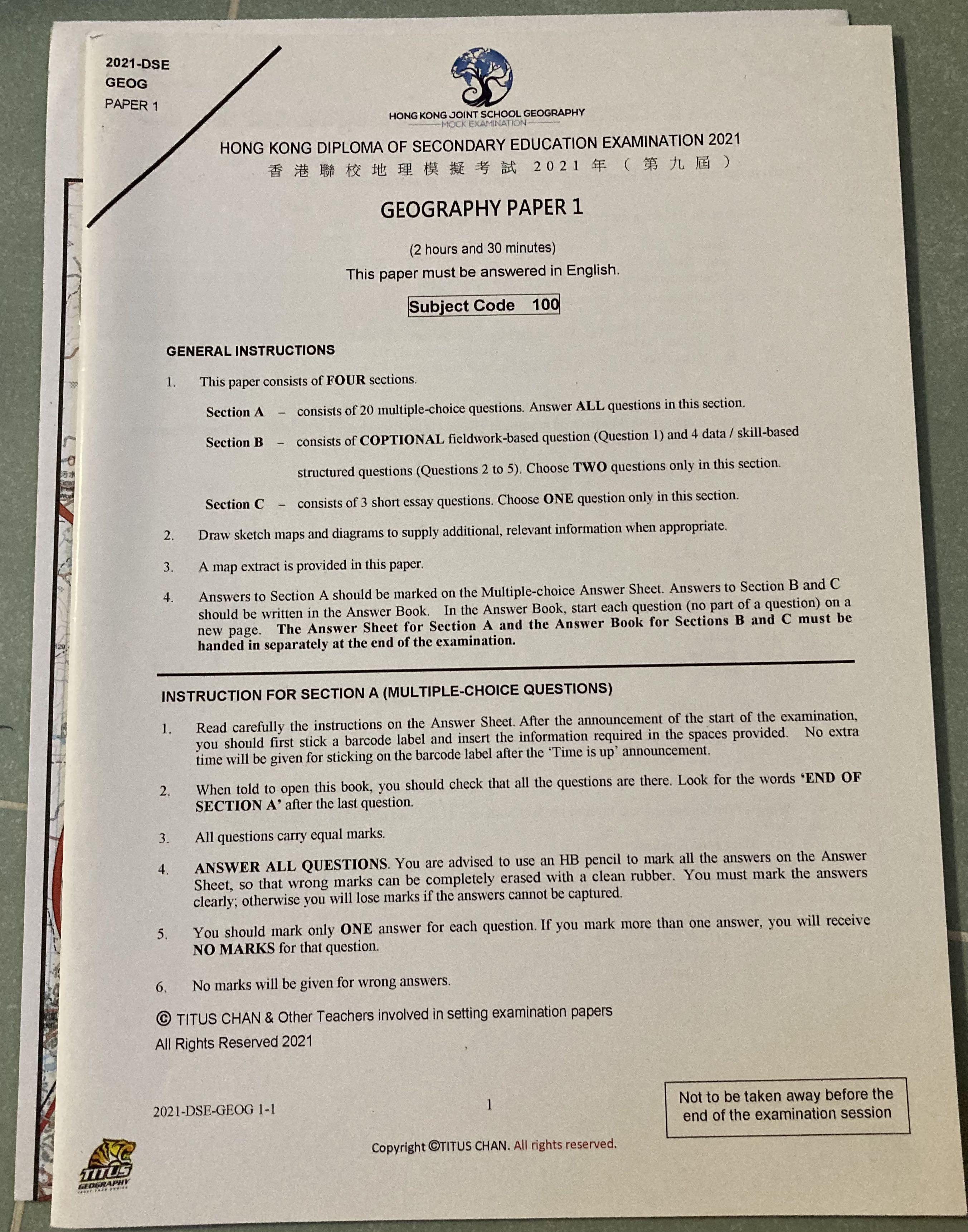 DSE GEOG notes （分類：教科書）位於 Hong Kong。 由 dickson_huiii 提交（商品編號 1087834421，圖片 3）。簡介： Titus Chan notes C7@$250 E2@$350(sold) C3@$200(sold) 連mc practice(all topics) 連試題分析 +2021 Titus Chan geog mock@$100 DM for more pics。