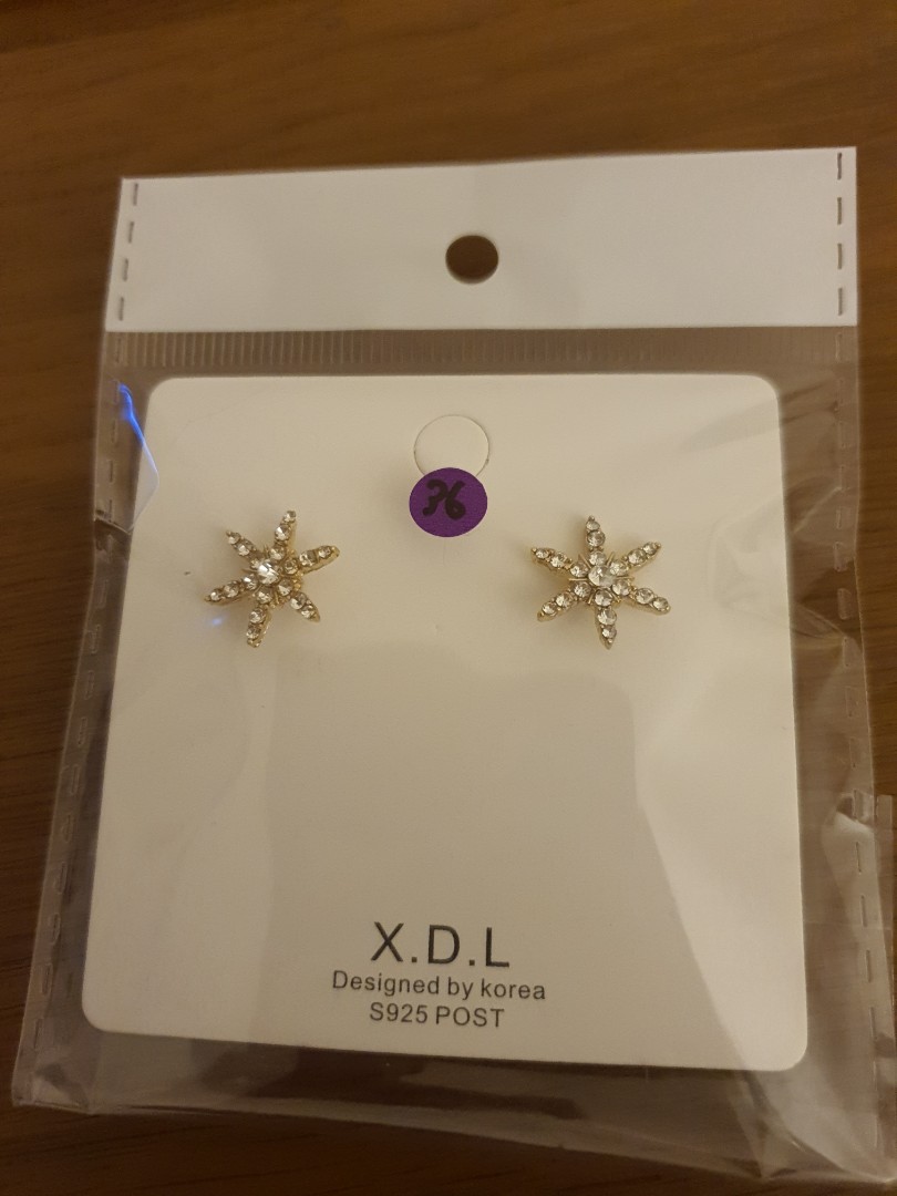 Fashion korean design Silver 925 post earrings Women s Fashion
