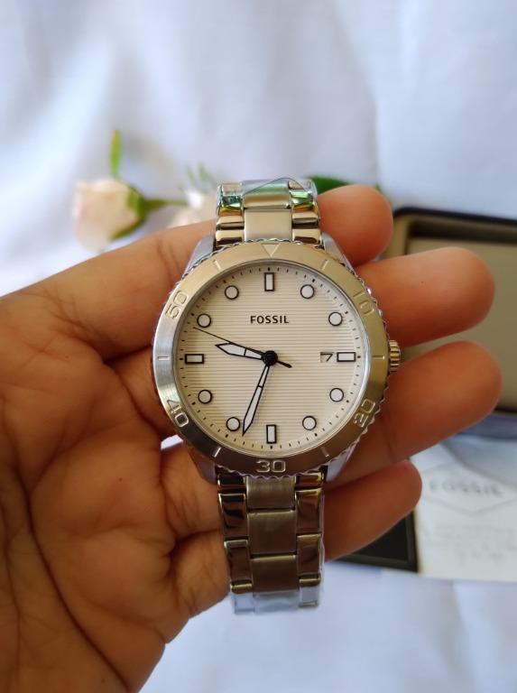 FOSSIL white gold watch for women Women s Fashion Watches