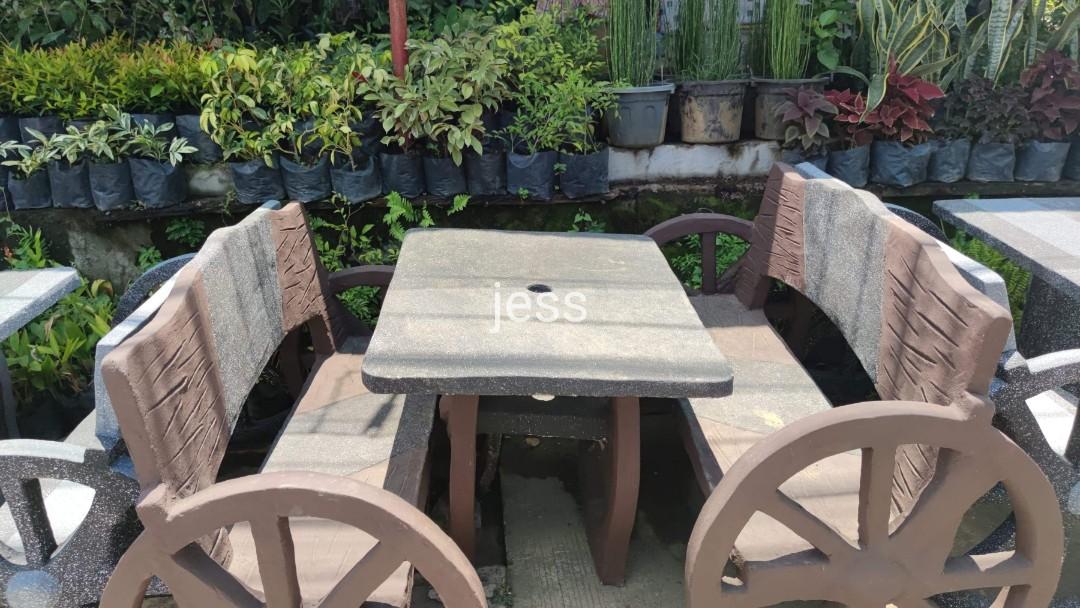 Garden table and chairs set, Furniture & Home Living, Outdoor Furniture