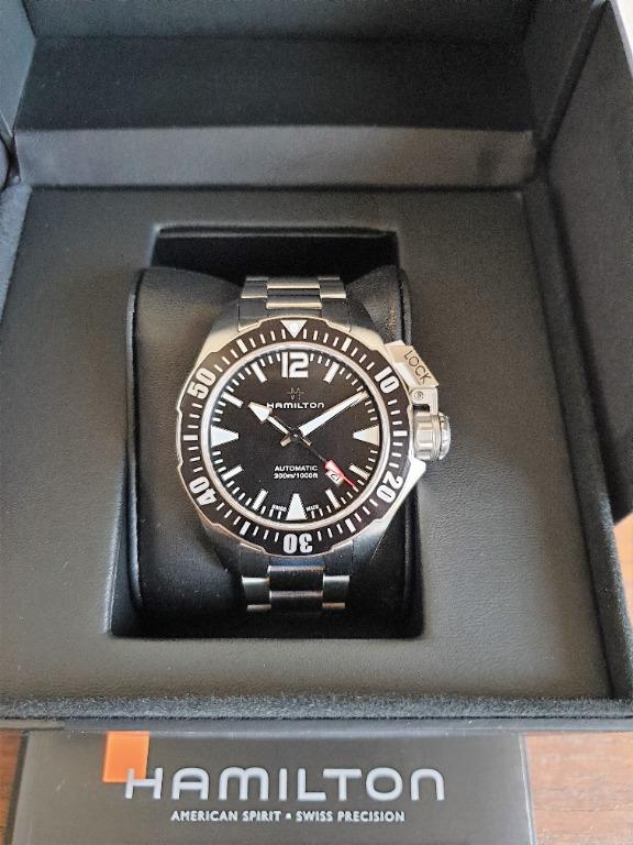Hamilton Khaki Navy Frogman H77605135 Automatic Watch 300m Luxury