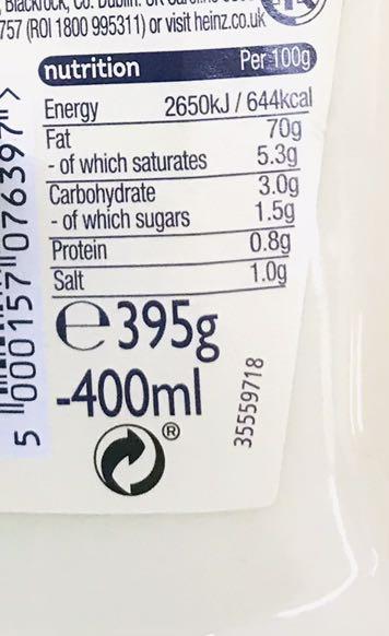 Heinz Seriously Good Mayonnaise 400mL (Category: Spice & Seasoning) located in Manila. Submitted by rotalie (Listing ID 1088019449, Image 3). Description: Heinz Seriously Good Mayonnaise 400mL #inManila #inQC #inMandaluyong #inMakati #inTaguig #inPasig #inMarikina #inCainta #inAntipolo Delivery thru Lalamove or Grab express c/o buyer from Sampaloc Manila. Payment via bank transfer or GCash before shipping :) For further inquiries, pls call us 091