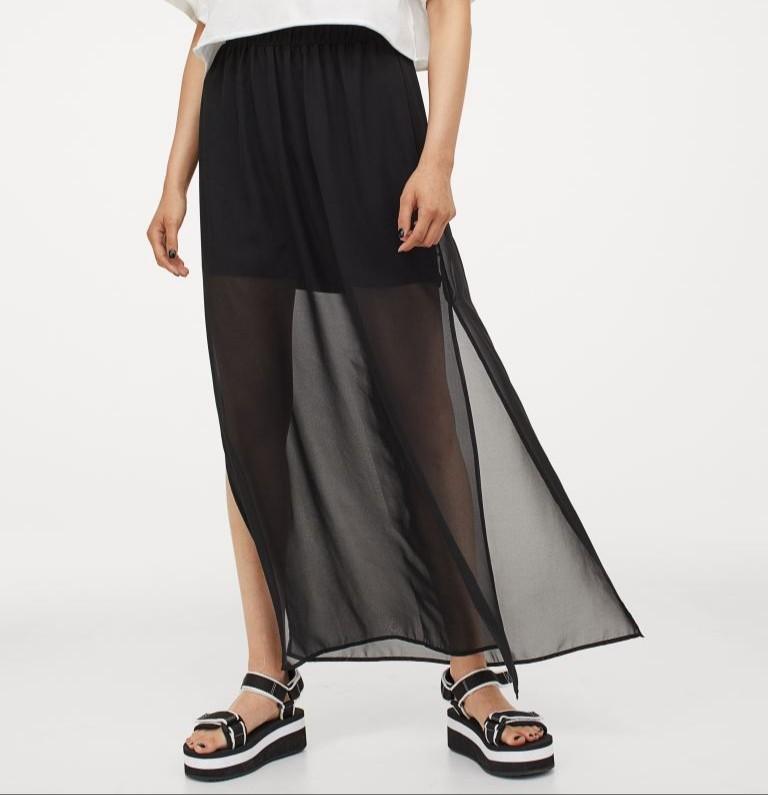 H\u0026M Long Chiffon Skirt, Women's Fashion 