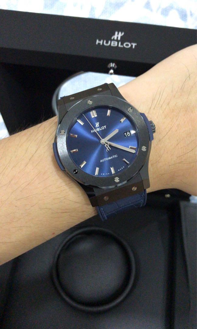 Hublot classic fusion blue ceramic top