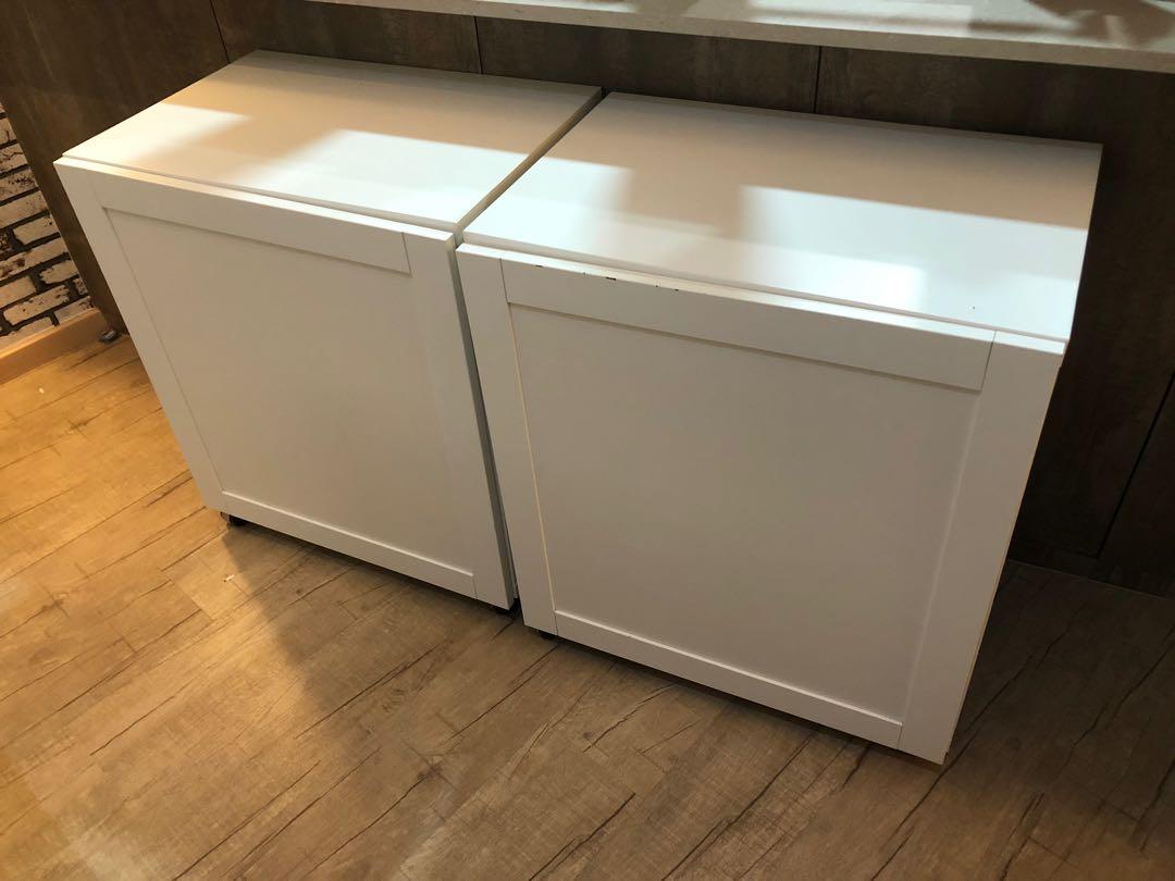 IKEA Besta Cabinets with doors and casters, Furniture & Home Living ...