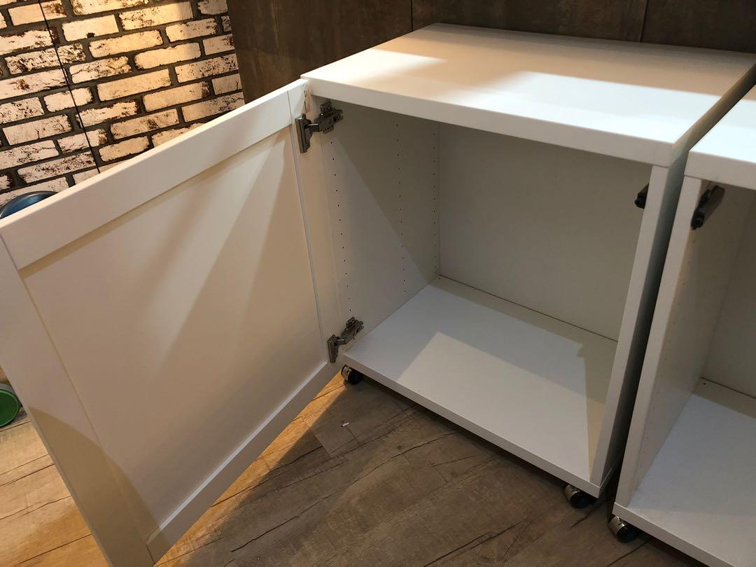 IKEA Besta Cabinets with doors and casters, Furniture & Home Living ...