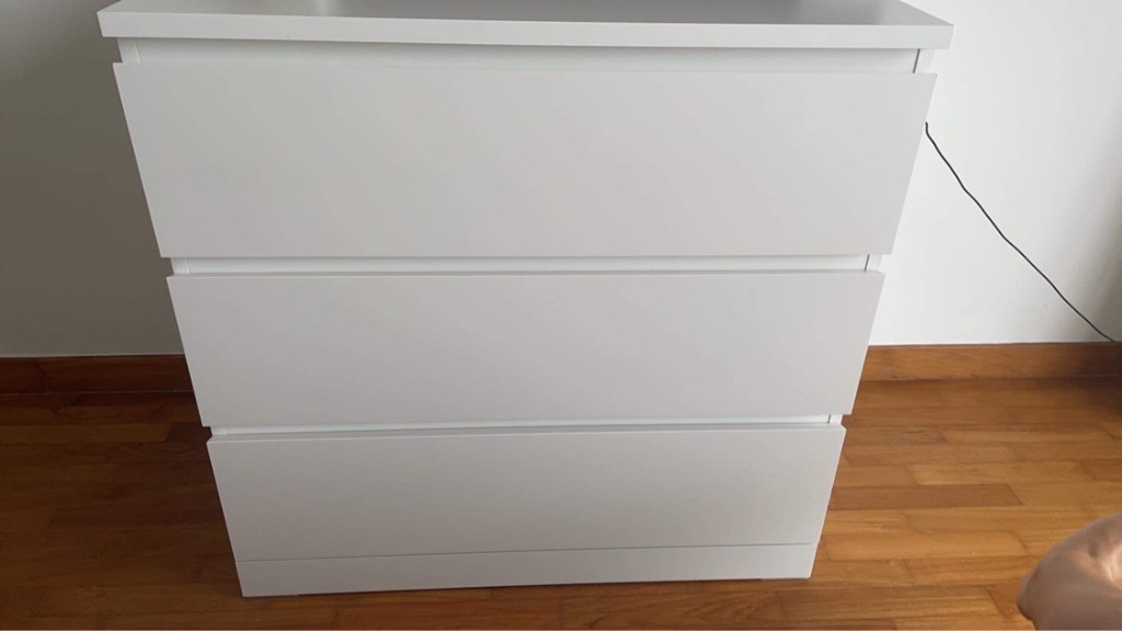 IKEA malm white drawers, Furniture & Home Living, Furniture, Tables
