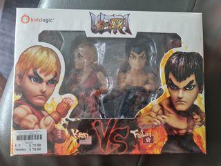 Kids Logic Street Fighter Ultra Figures Ken Masters and Fei Long