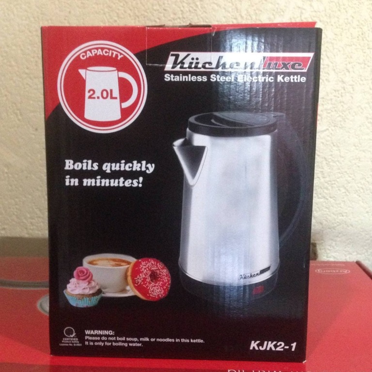 KuchenLuxe Stainless Steel Electric Kettle 2.0 L Capacity, TV & Home