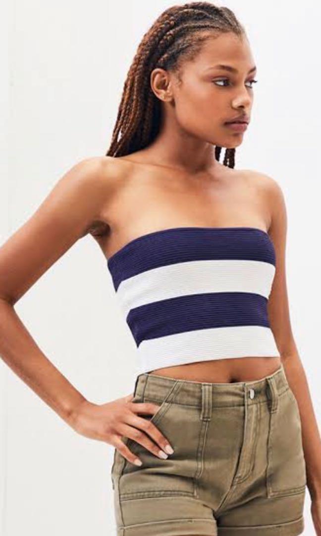 LA Hearts Ribbed Sweater Tube Top 