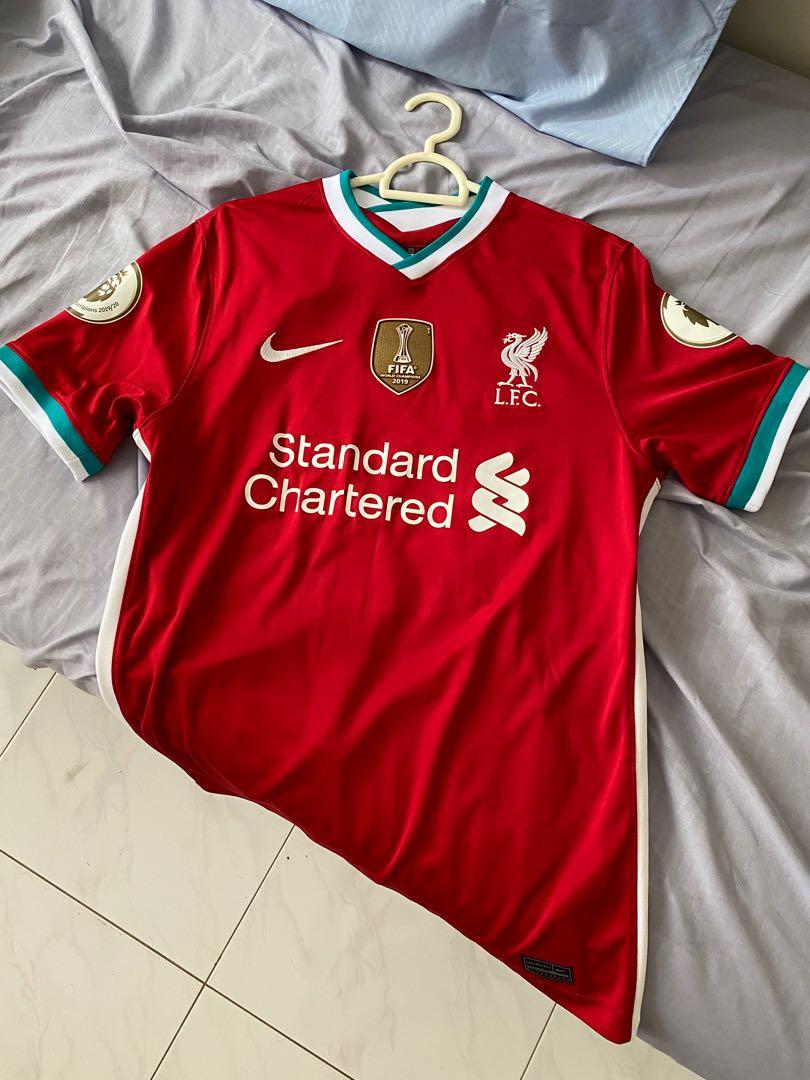 Liverpool jersey shop with badges