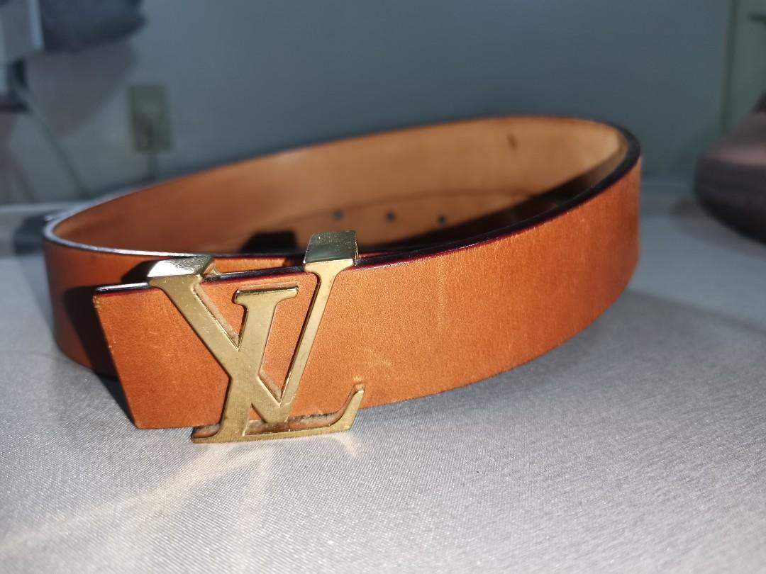 Lv circle leather belt Louis Vuitton Brown size 85 cm in Leather - 31228600