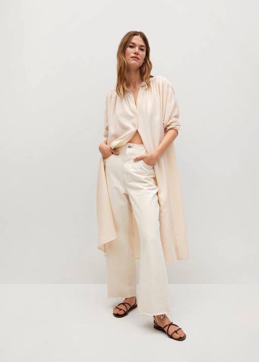 mango oversize shirt dress MANGO Women's Oversized Cotton Shirt Dress