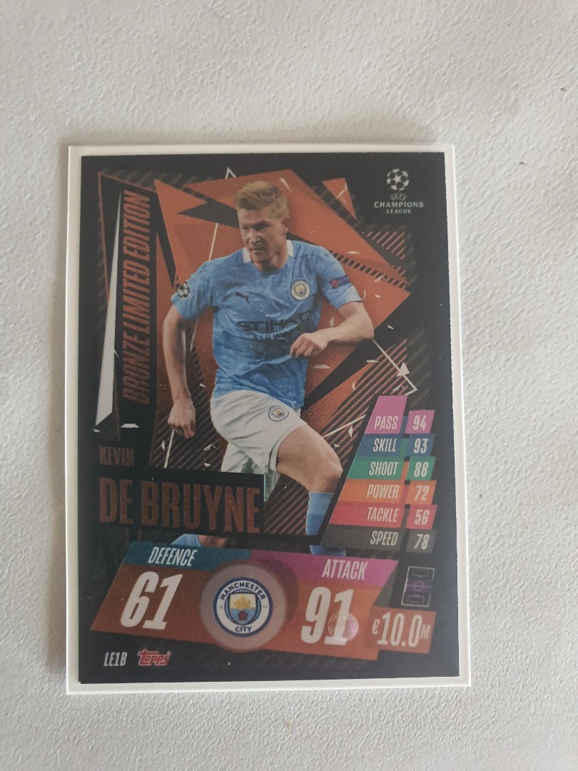 match attax kevin de bruyne bronze limited edition, Hobbies & Toys ...