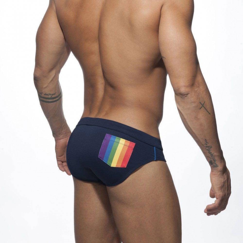 Men s low rise swim wear trunk with back pocket Men s Fashion Activewear on Carousell