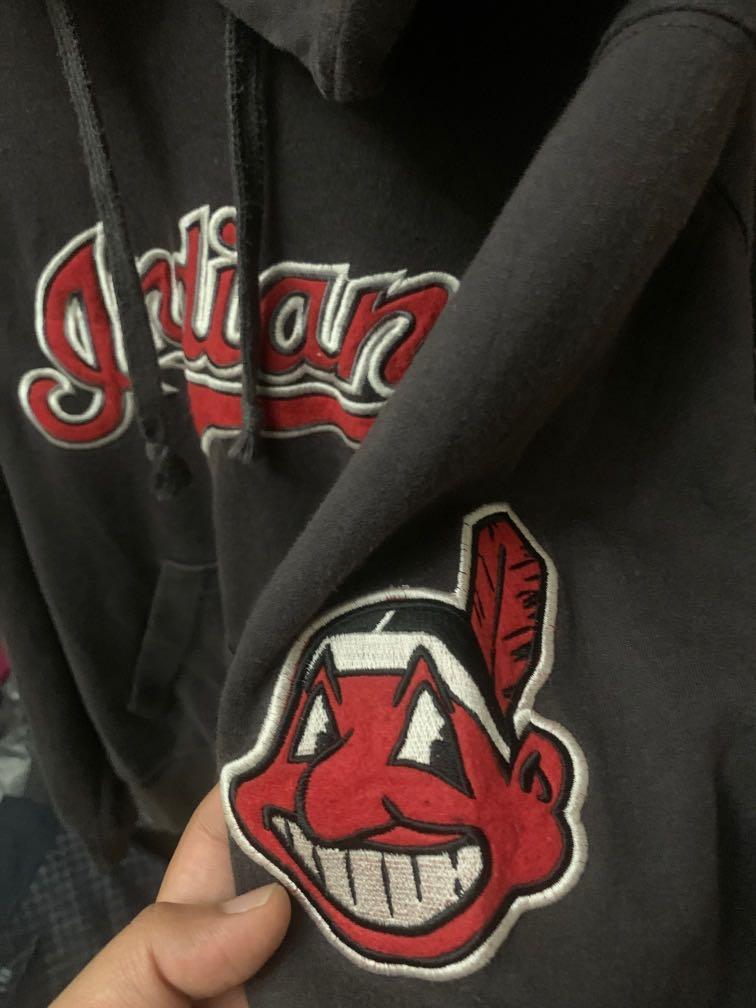 MLB Indians Mitchell & Ness Hoodie, Men's Fashion, Tops & Sets