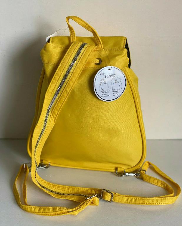 NEW STEVE MADDEN YELLOW BCYRUS CONVERTIBLE BACKPACK SLING BODY