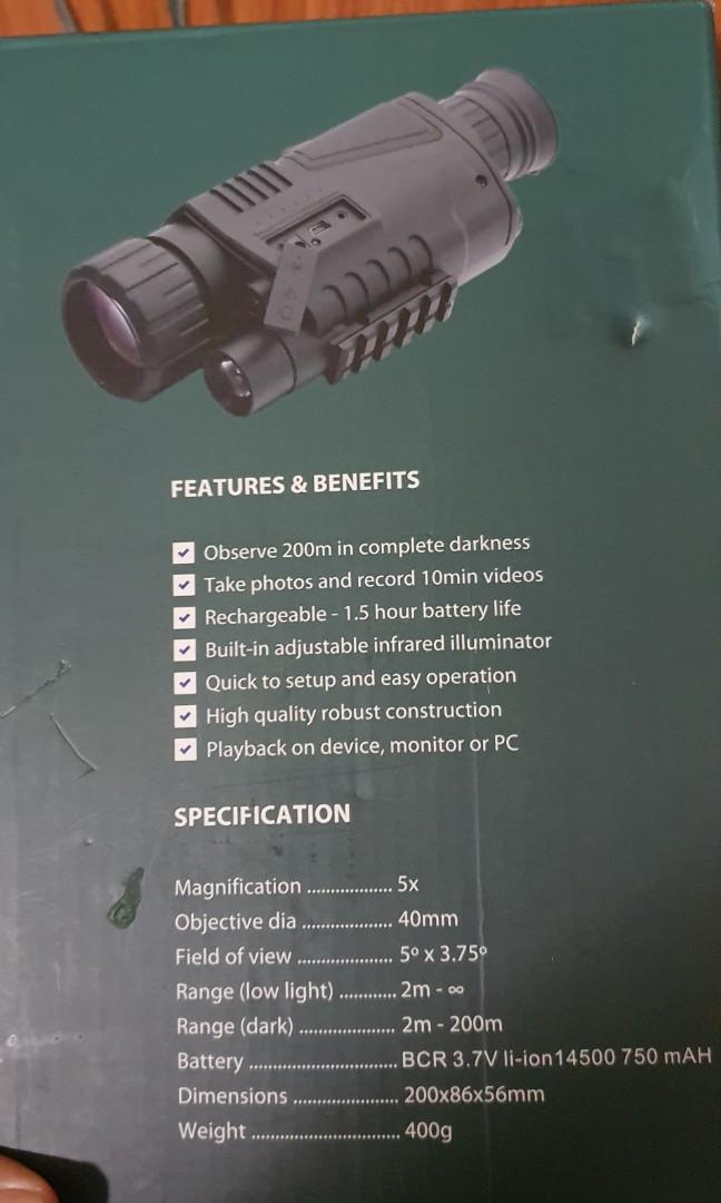 Night Vision Digital Video Camera, Photography, Cameras on Carousell