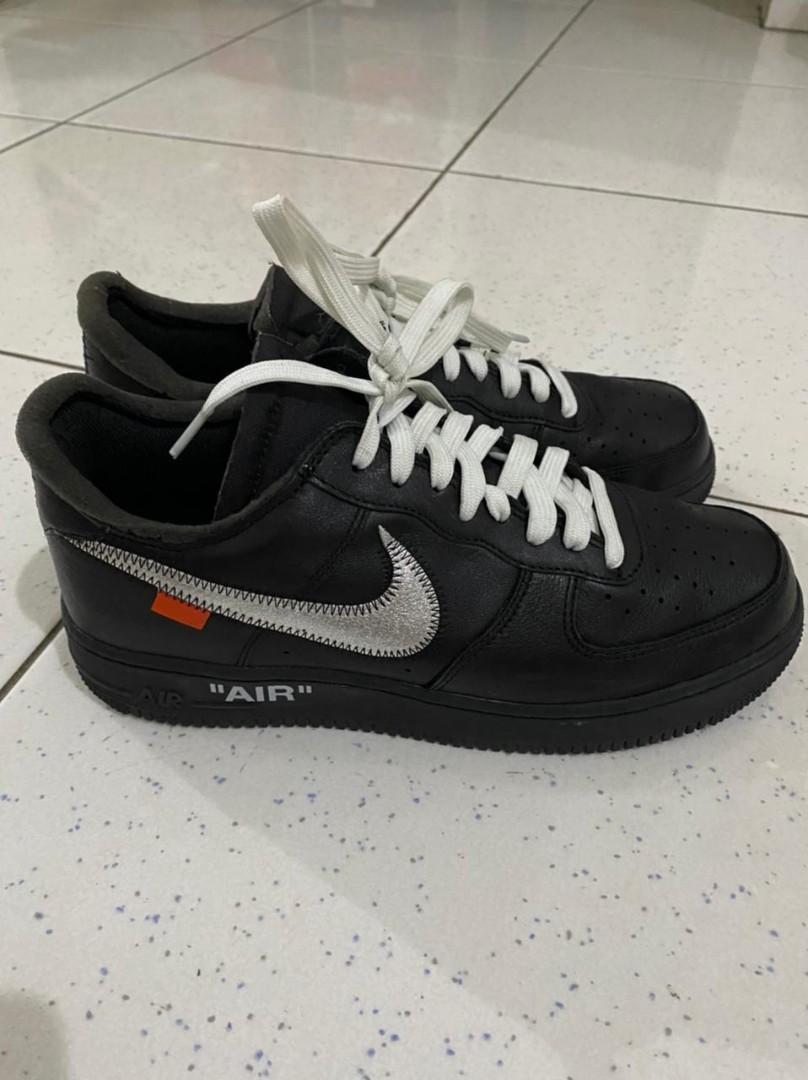 NIKE AIR FORCE 1 '07 USED SIZE 14 OFF WHITE VIRGIL MOMA SILVER BLACK  AV5210 001