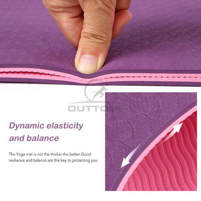 Outtobe Yoga Mat 6mm Gym Exercise Mat Eco Friendly Non Slip