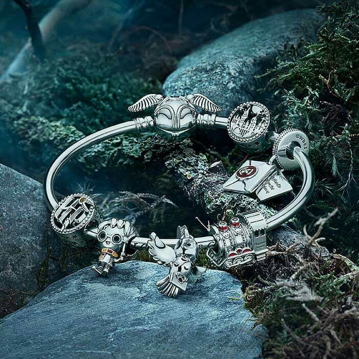 Pandora harry potter golden snitch bangel with charms set Women s Fashion Jewelry Organizers Bracelets on Carousell