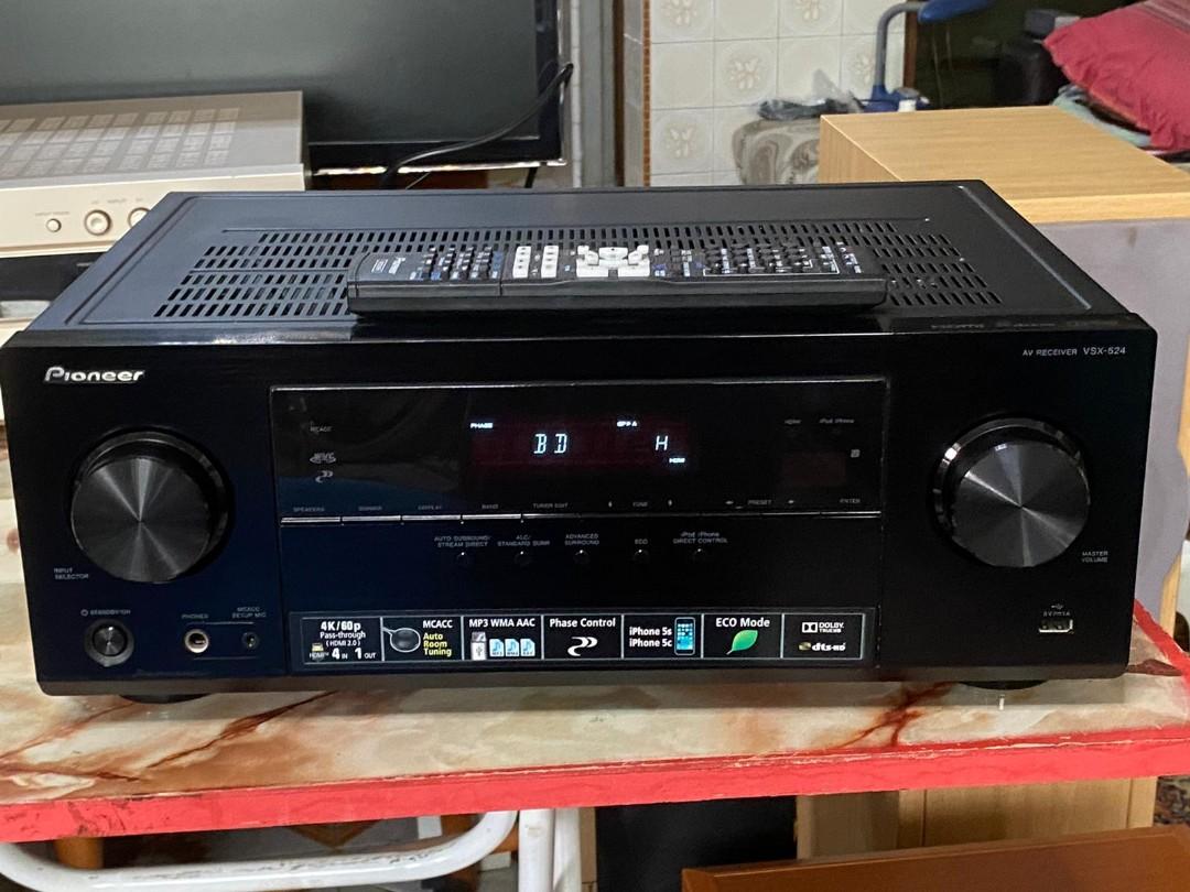 Pioneer VSX524K, 4K Av receiver, Audio, Soundbars, Speakers