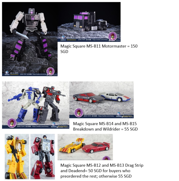(Preorder closed for now; waiting fulfilment) Magic Square Stunticons ...