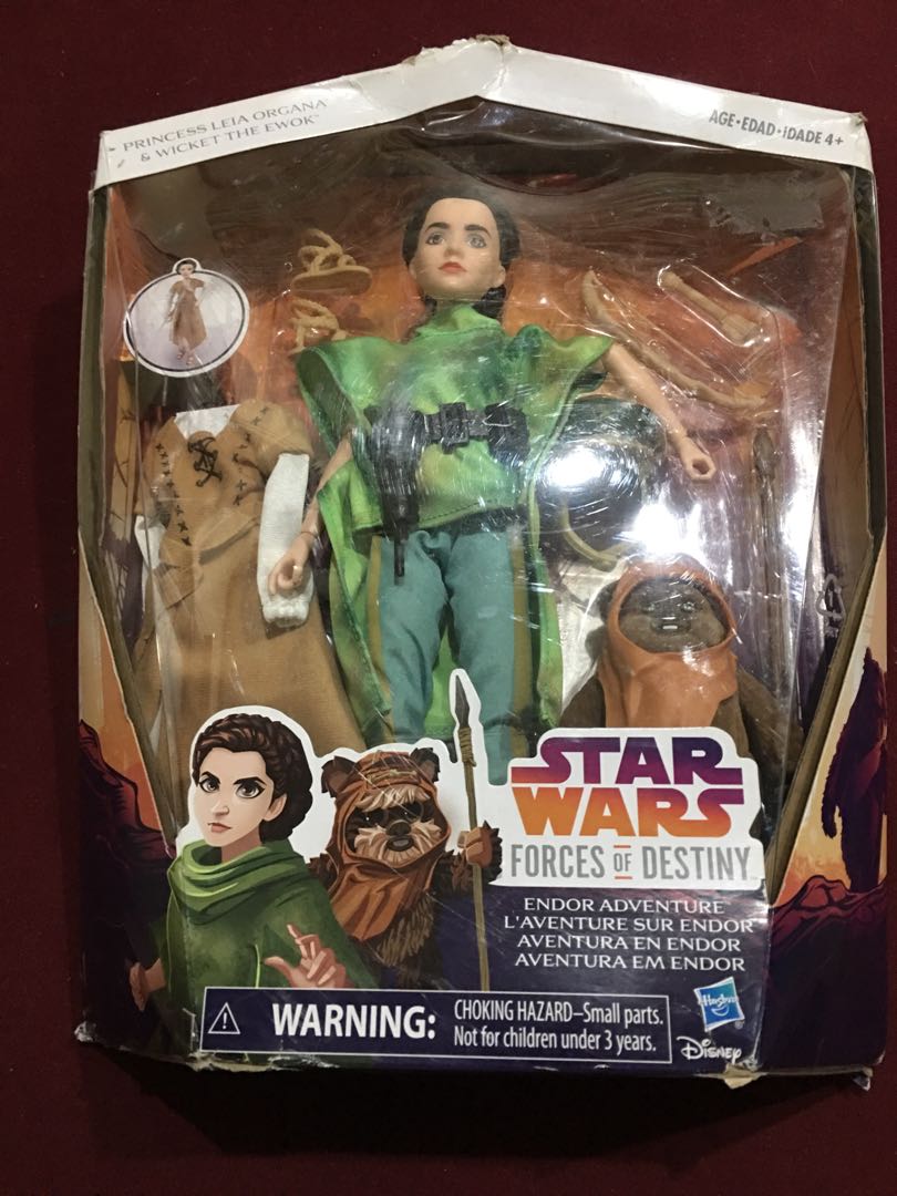 Disney Star Wars Forces of Destiny Endor Leia 10"& Ewok Adventure Figure New 