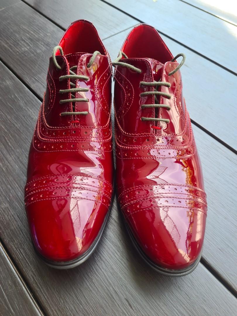 Red patent clearance leather mens shoes