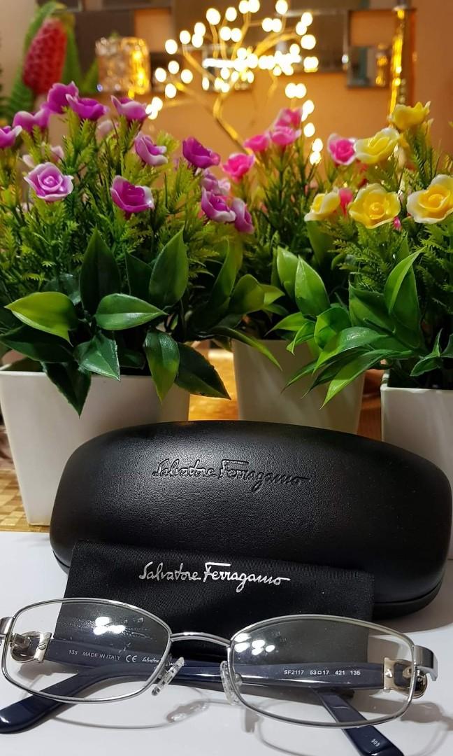 Salvatore Ferragamo Glasses (Category: Sunglasses & Eyewear) located in Quezon City. Submitted by luxoticforless (Listing ID 1088046664, Image 1). Description: Pre Loved Salvatore Ferragamo eyeglasses With case In very good condition (see pics) Price 6k slightly neg. MOP: BDO/GCASH shipping c/o buyer via Grab/Lalamove.