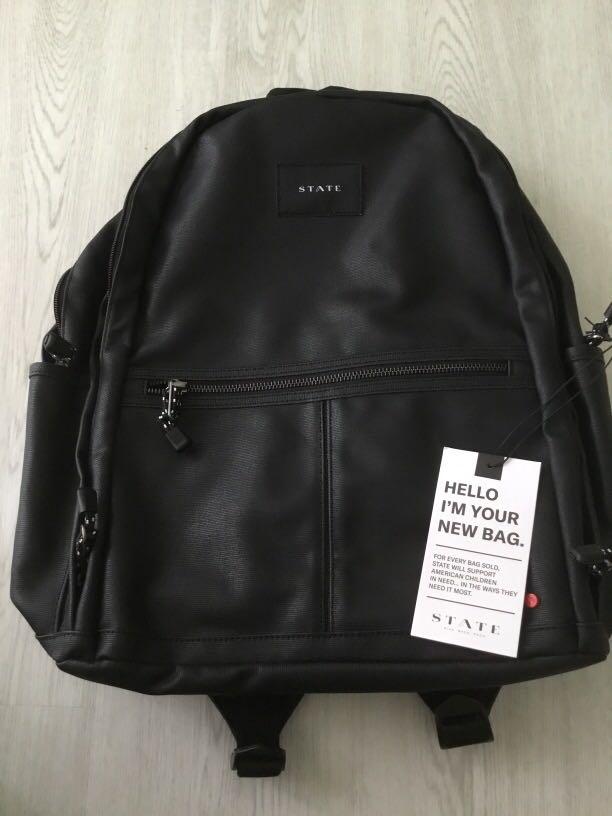 state black backpack