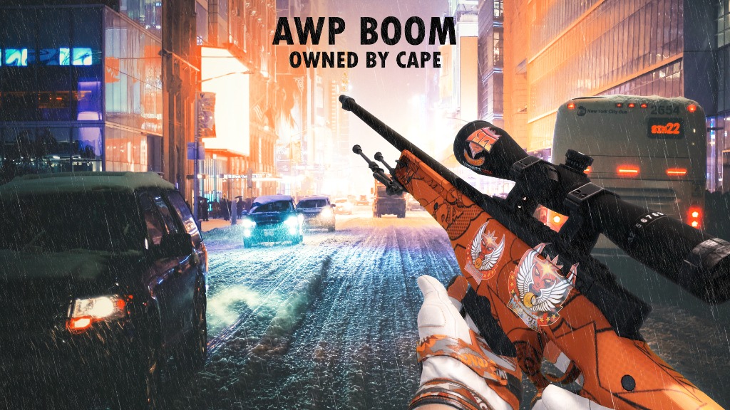 AWP Boom With Team Work Stickers CSGO Panorama UI Free Download