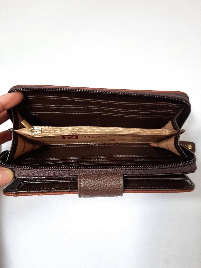 Stone Mountain Cornwall Large Double Zip Wallet One Size Brown/cognac brown
