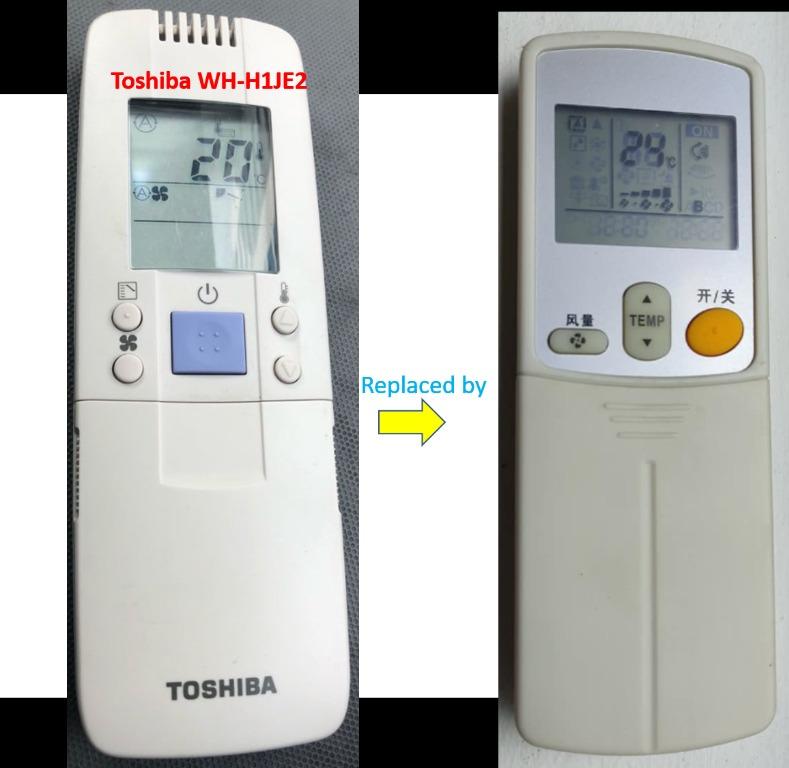 Toshiba aircon remote control WHH1JE2 replacement, TV & Home