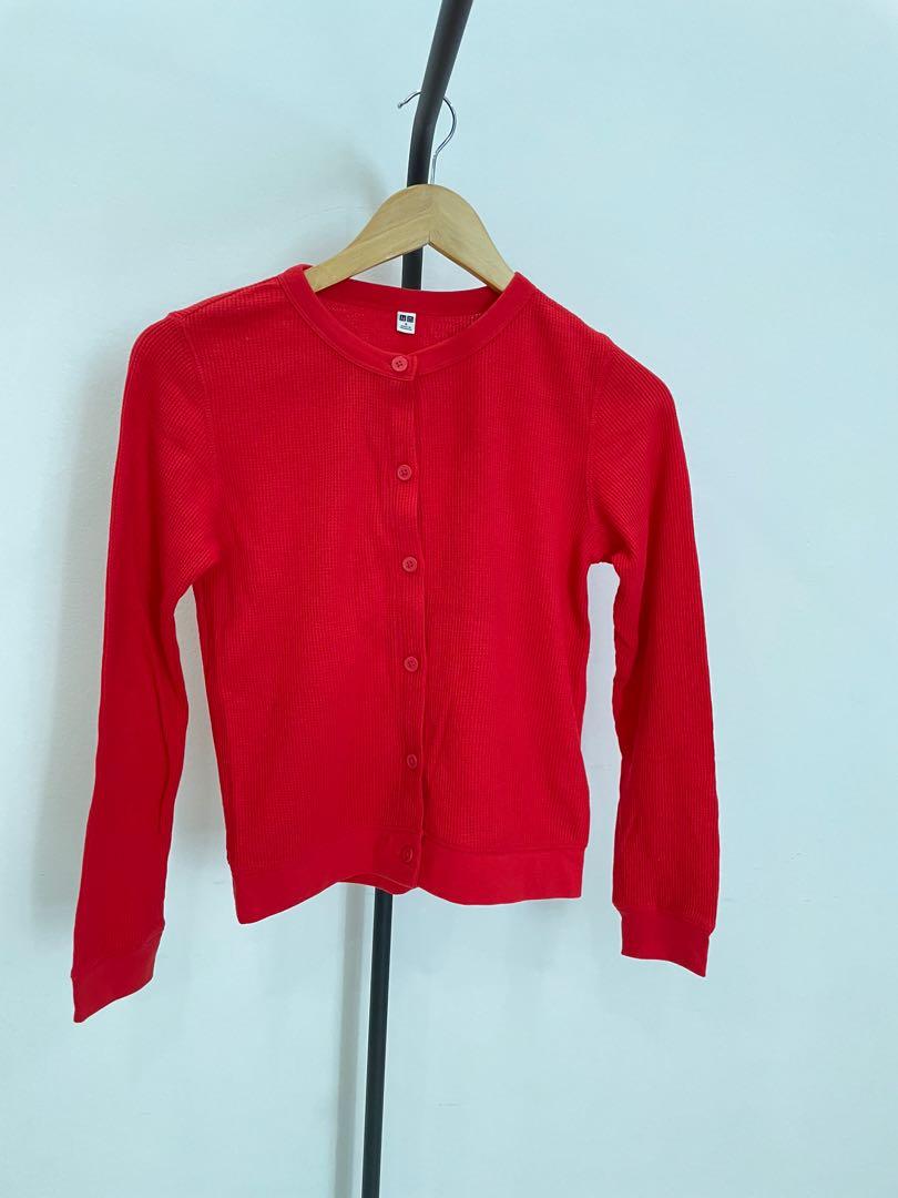 Uniqlo red cardigan new arrivals