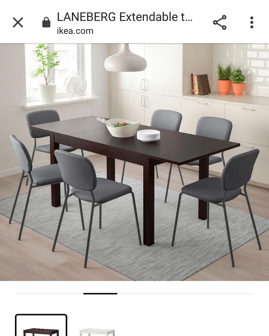 Used extendable dining table IKEA Furniture Home Living