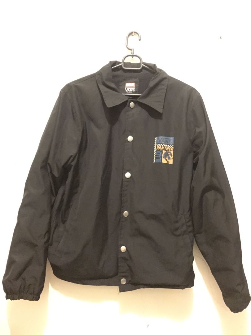 Vans Black Panther Windbreaker Fesyen Pria Pakaian Baju Luaran di Carousell